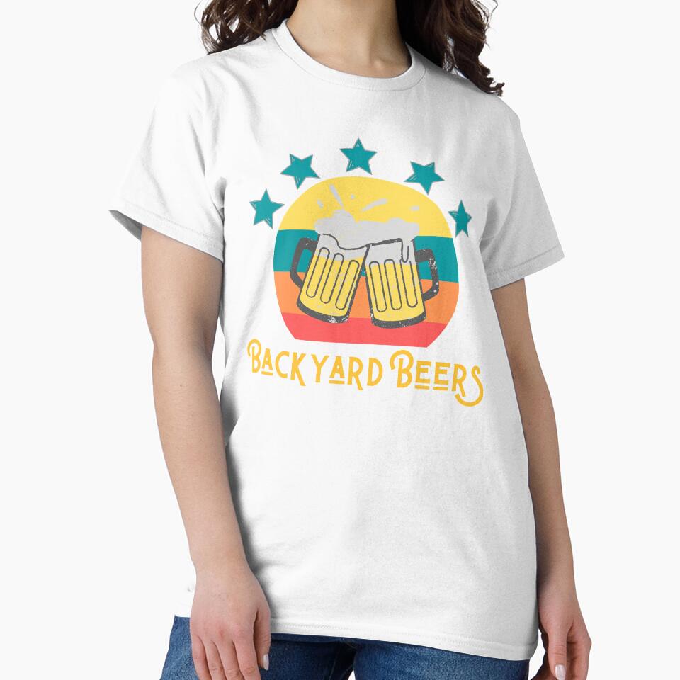Dad or Boyfriend Beers in Backyard during Quarantine, retro design by GrlDad