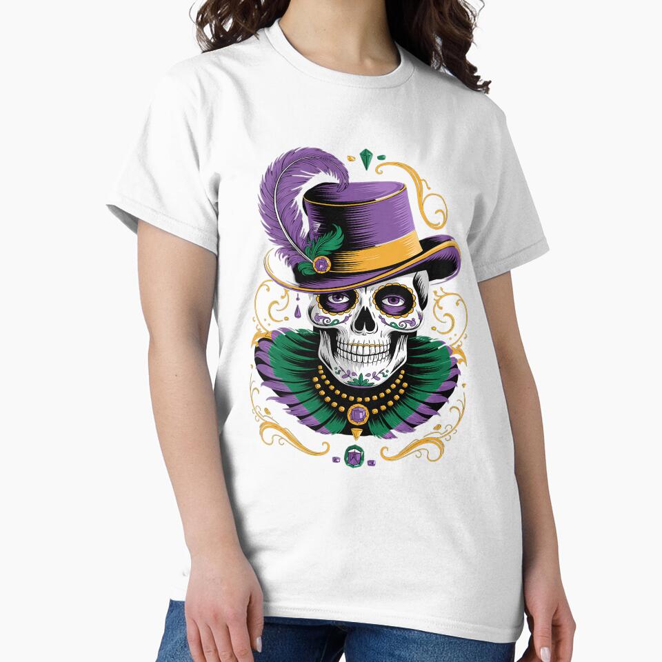Mardi Gras Sugar Skull Carnival New Orleans Men Women Gifts by GaryBellcvbnb