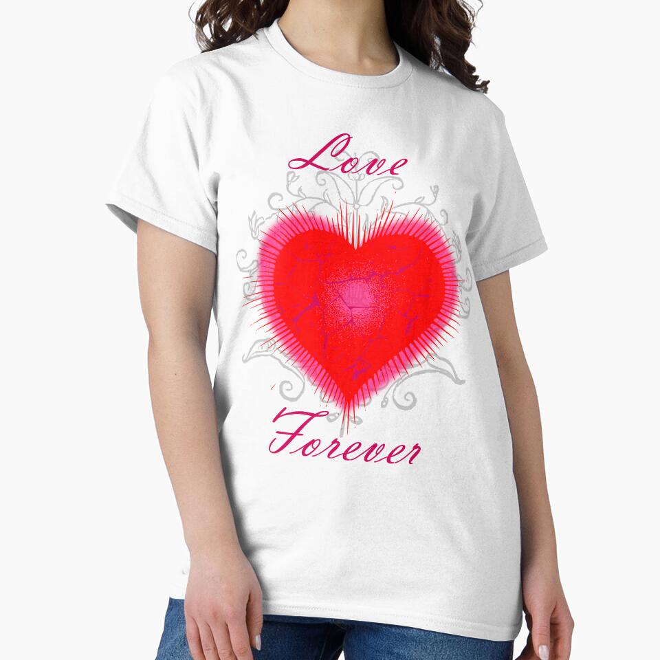 Girly Valentine, Love Forever Vintage Heart, Red by LZenDesigns