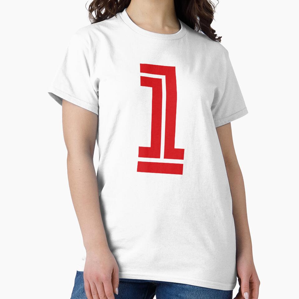 No. 1 / Player Number One / Football Player Number 1 (Red) by STUDIO-72