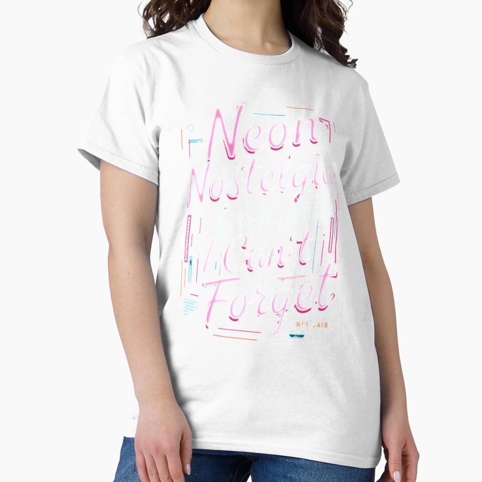 Neon Nostalgia for Nights I Can’t Forget – Retro Aesthetic T-Shirt by LR Vibe Studio