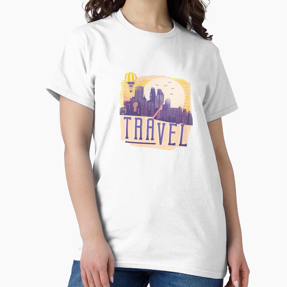 Travel USA Skyline Retro Design by DavinciStore21
