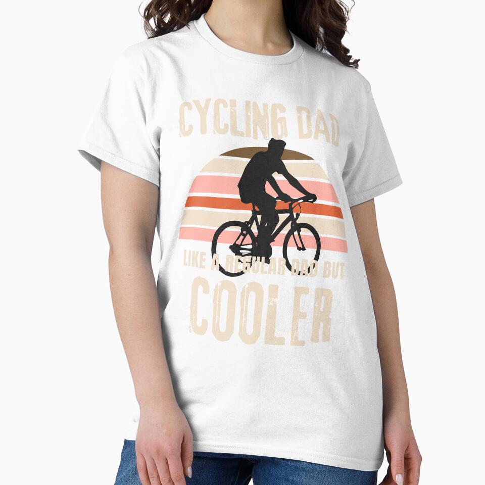 Cycling Dad Like A Regular Dad But Cooler - Father's Day by BronikowskiART