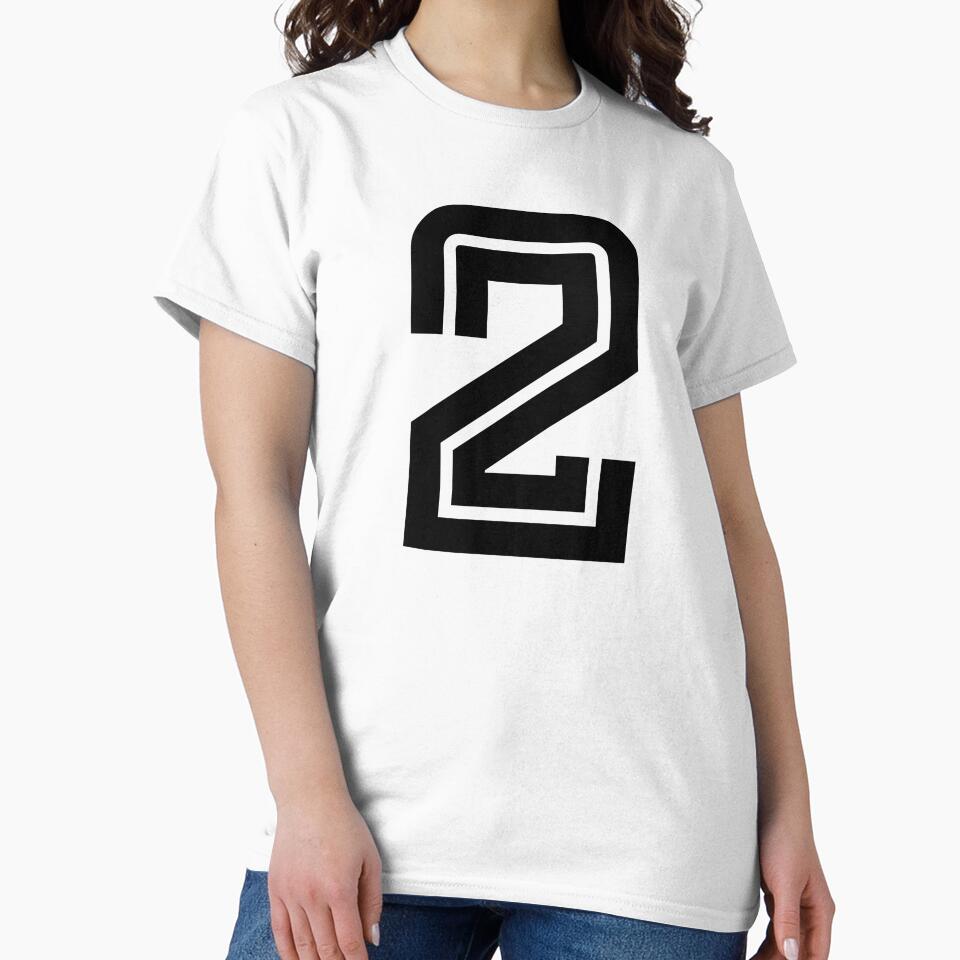 No. 2 / Player Number Two / Football Player Number 2 (Black) by STUDIO-72