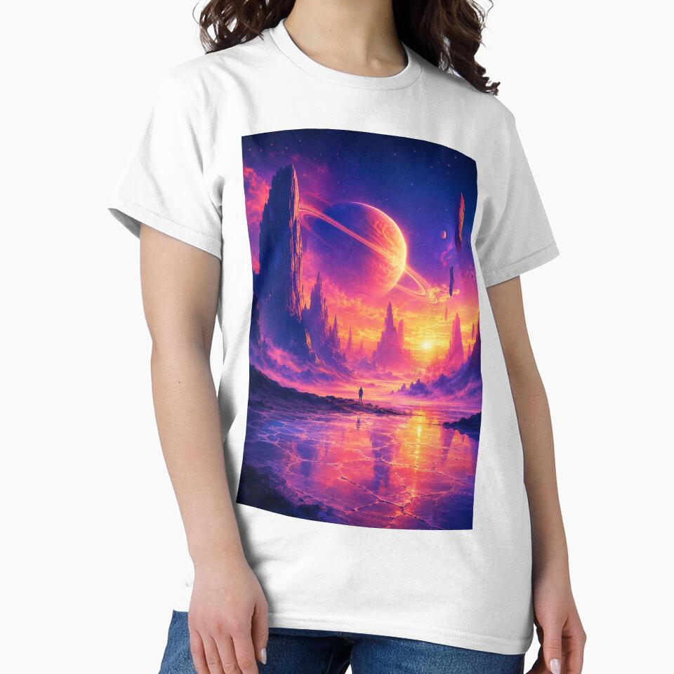 Saturn Said Chill – Alien Sunset Fantasy Poster by DrizzyV