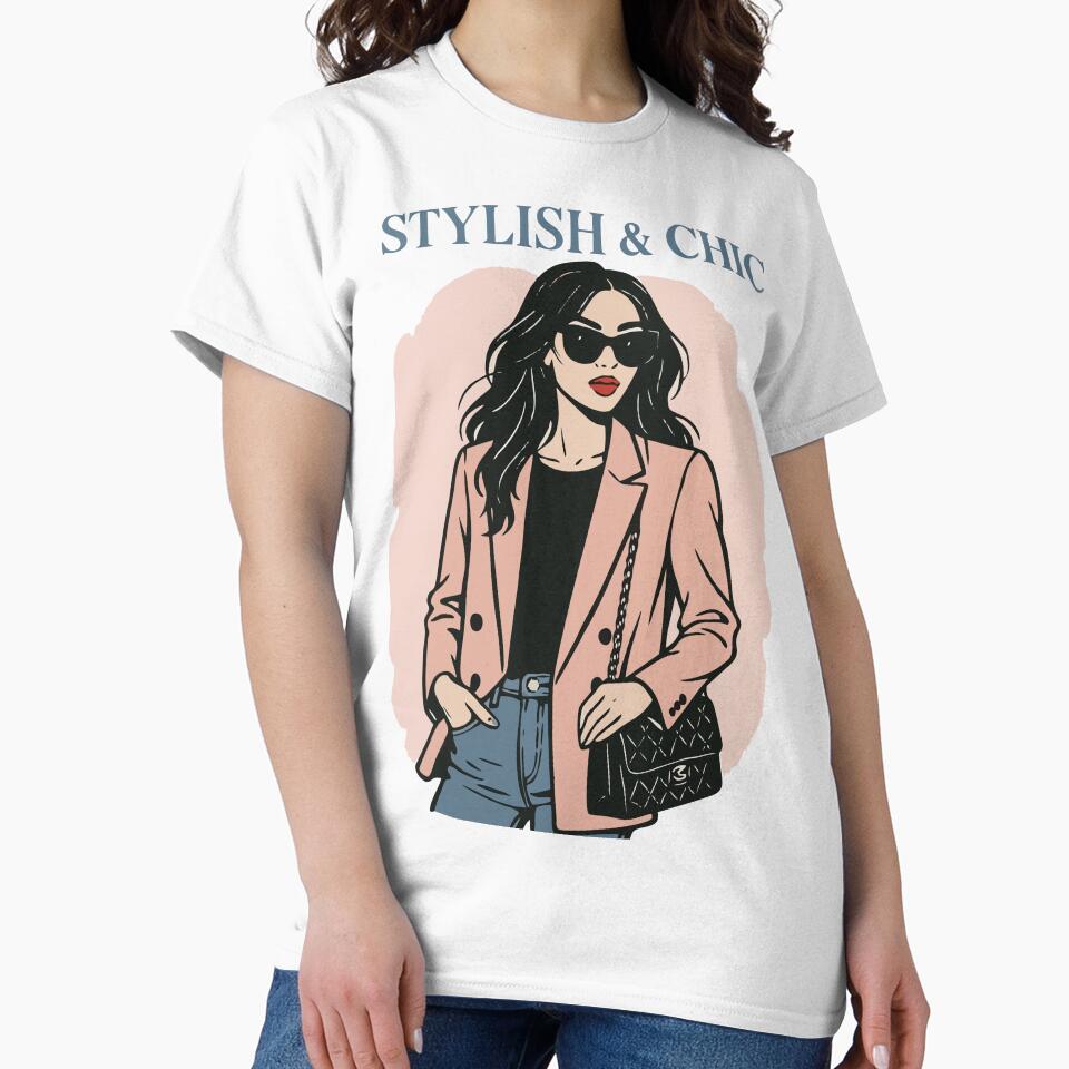 Stylish & Chic Girl – Modern Fashion Illustration Design by ElisabethRaven