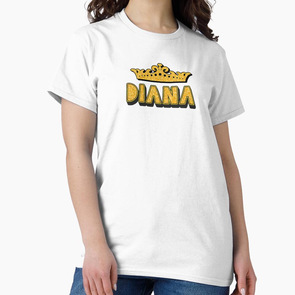 Diana Personalized Funny Custom Name Crown Design by Watsonarts