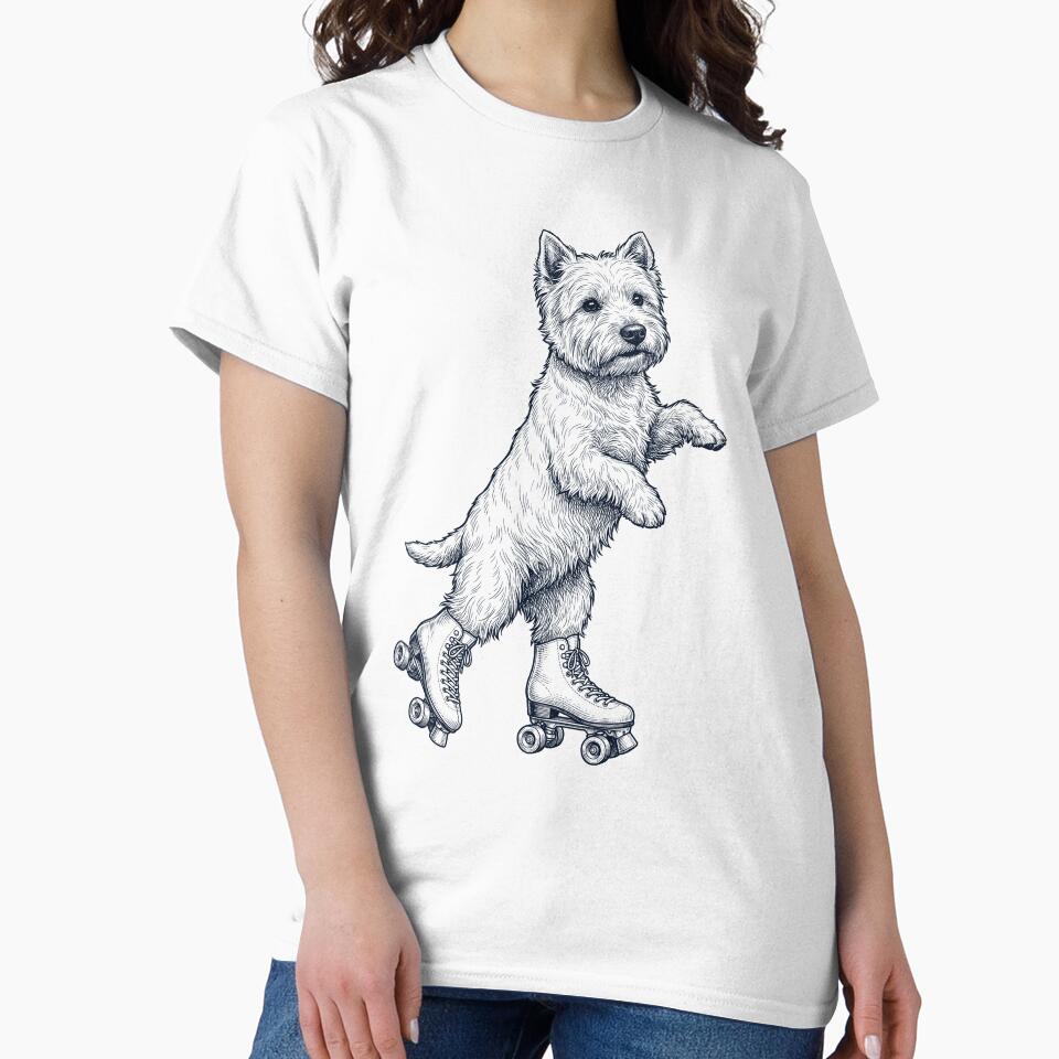 Vintage West Highland White Terrier Roller Skate Dog Mom Dad Lover by TerryConnells