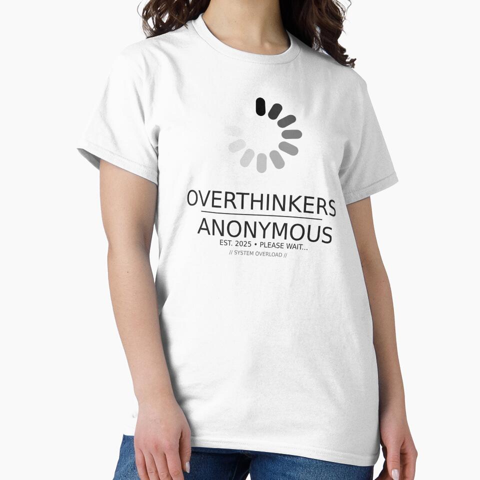 Overthinkers Anonymous | Funny Corporate & Anxiety Brand by VisualZenith