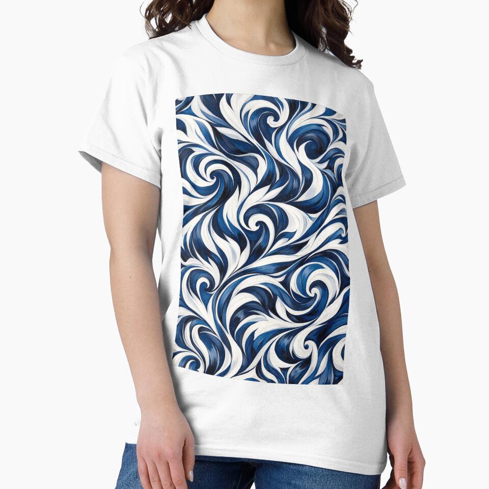Navy White Swirling Abstract Vortex by optimusprime39