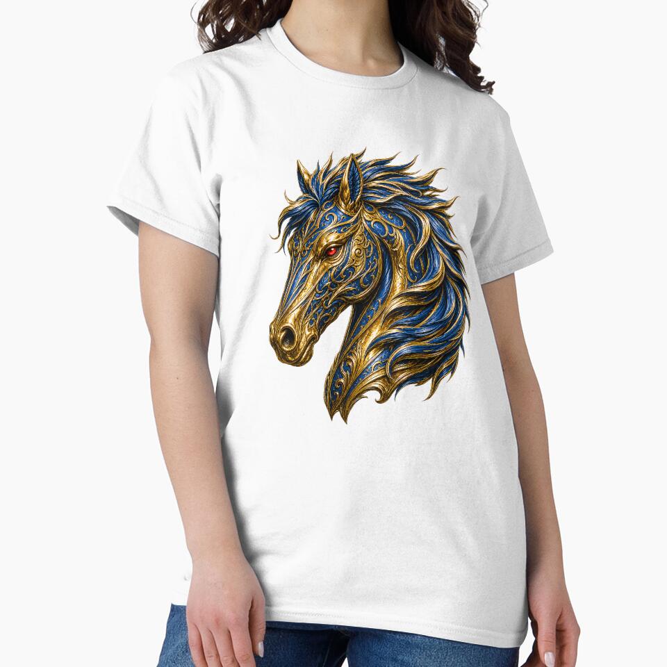Luxury Ornamental Wildlife Horse for T-Shirts, Hoodies, Stickers & Print-on-Demand by Mnrrstudio