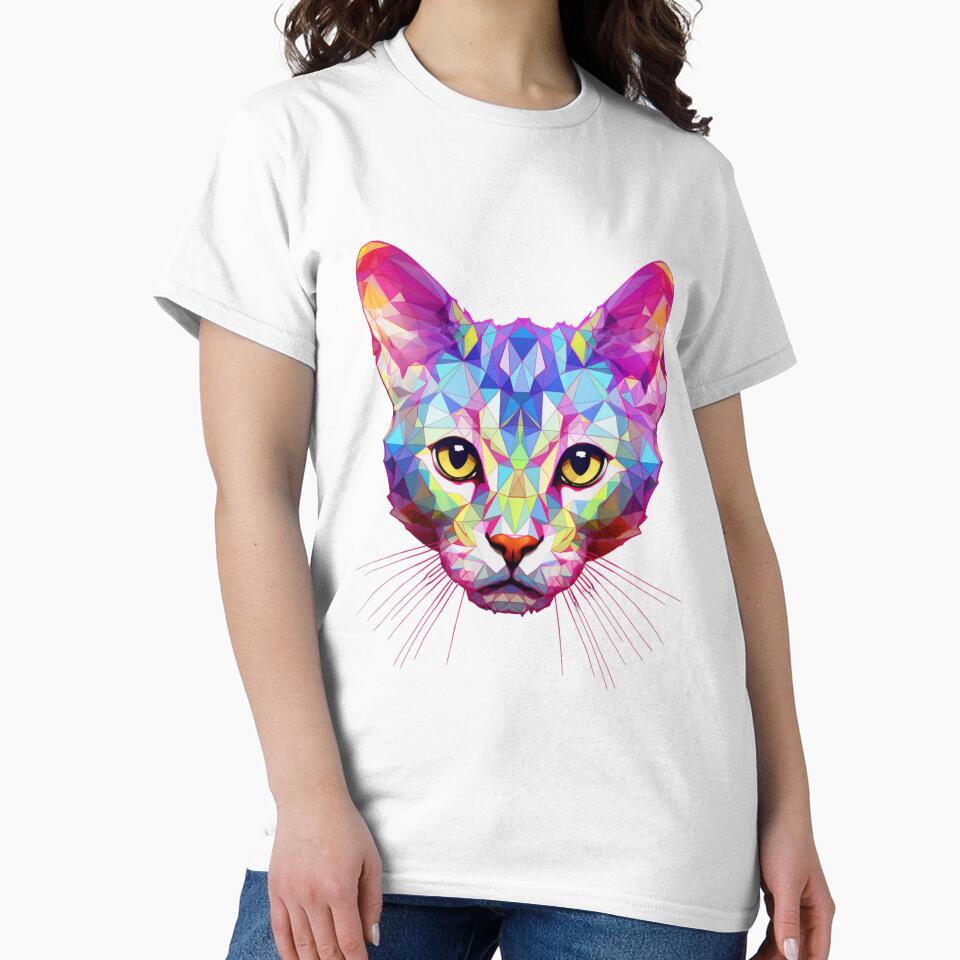 Colorful Triangle Cat by ZefirDesign