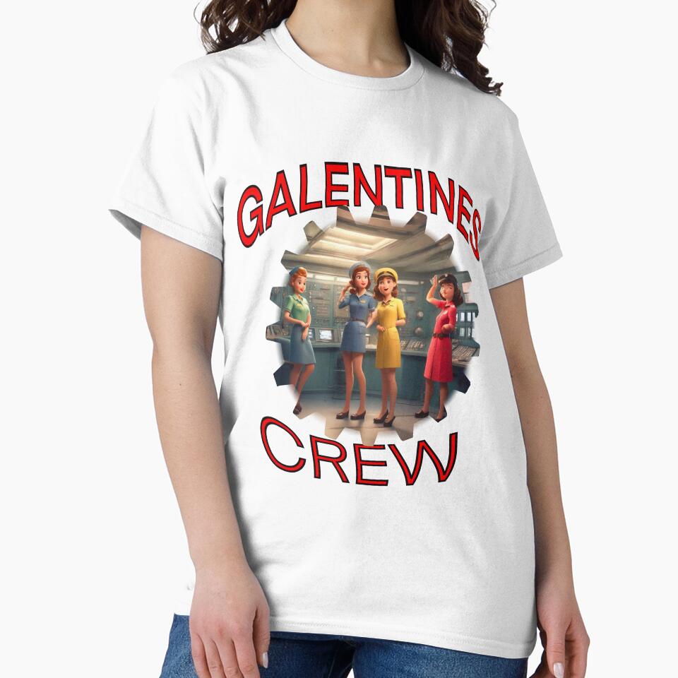 Cartoony Very Cool American Girls Galentines crew on submarine on Galentines day and Galentines party, gift idea for Galentines day by sailorsam1805