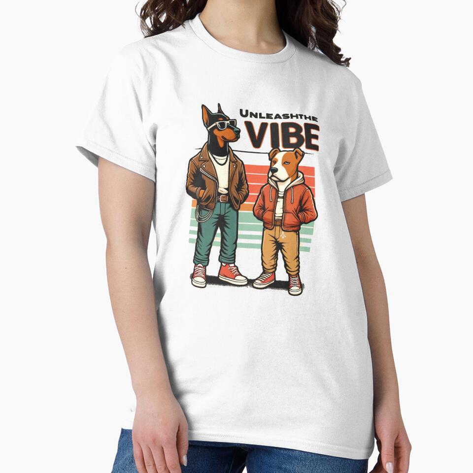 Unleash the Vibe — Doberman & Pitbull Retro Street Style by MindsAtelier