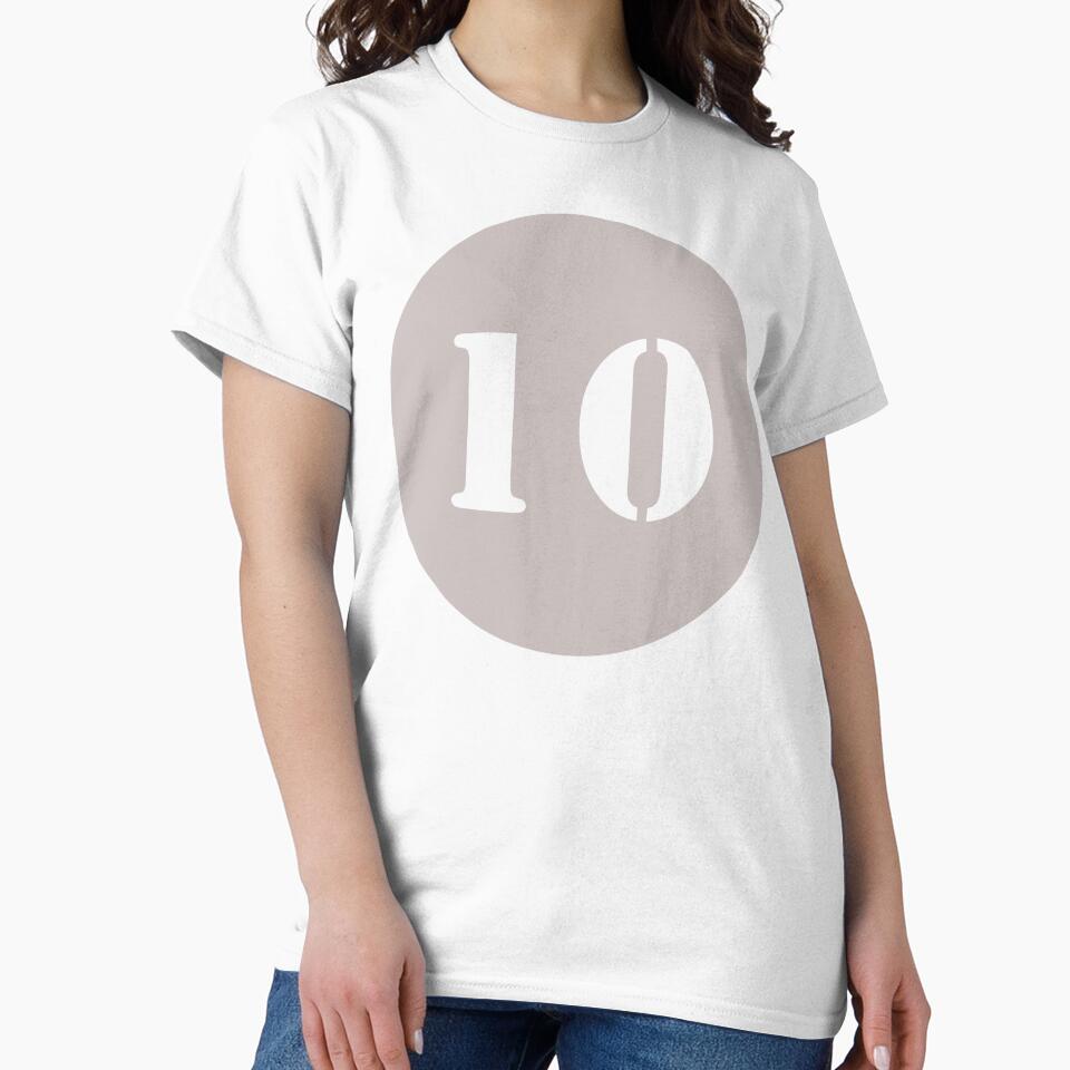 Number Nine (10) Boho Beige Circle by Ching Teoh