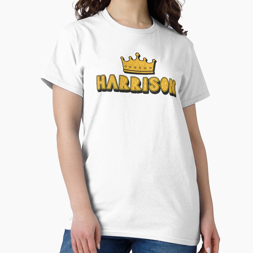 Harrison Personalized Name With Crown - Cool & Funny Custom Gift for Men and Boys by Oussinc