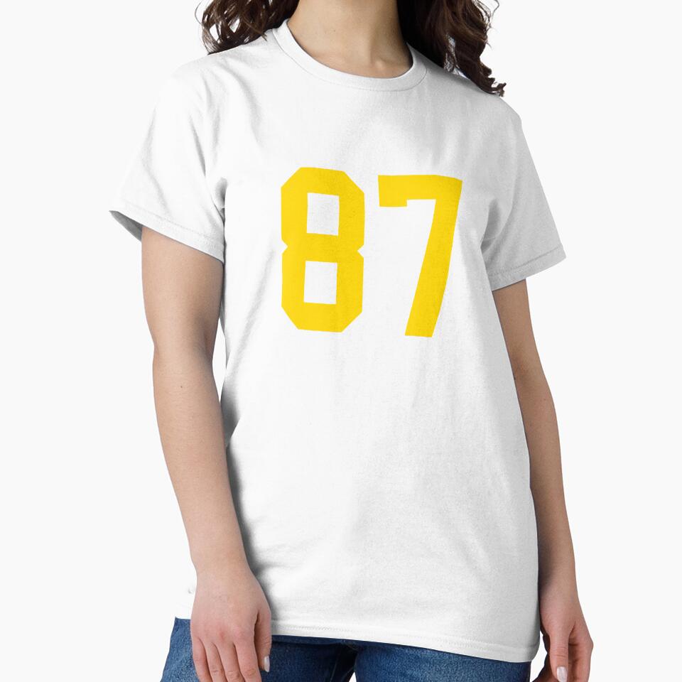 Bold Yellow Sport Number 87 by NECHSTORE
