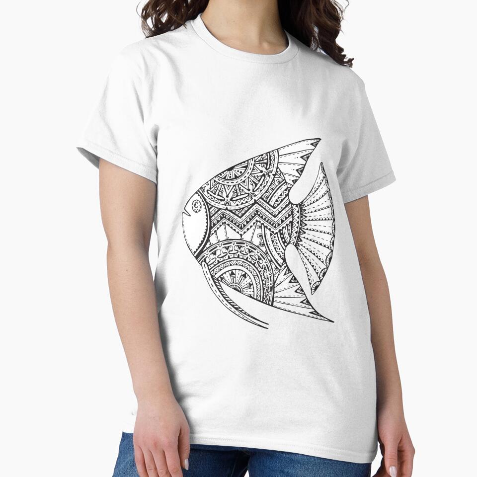 Hand Drawn Fish Art by JTS STORE
