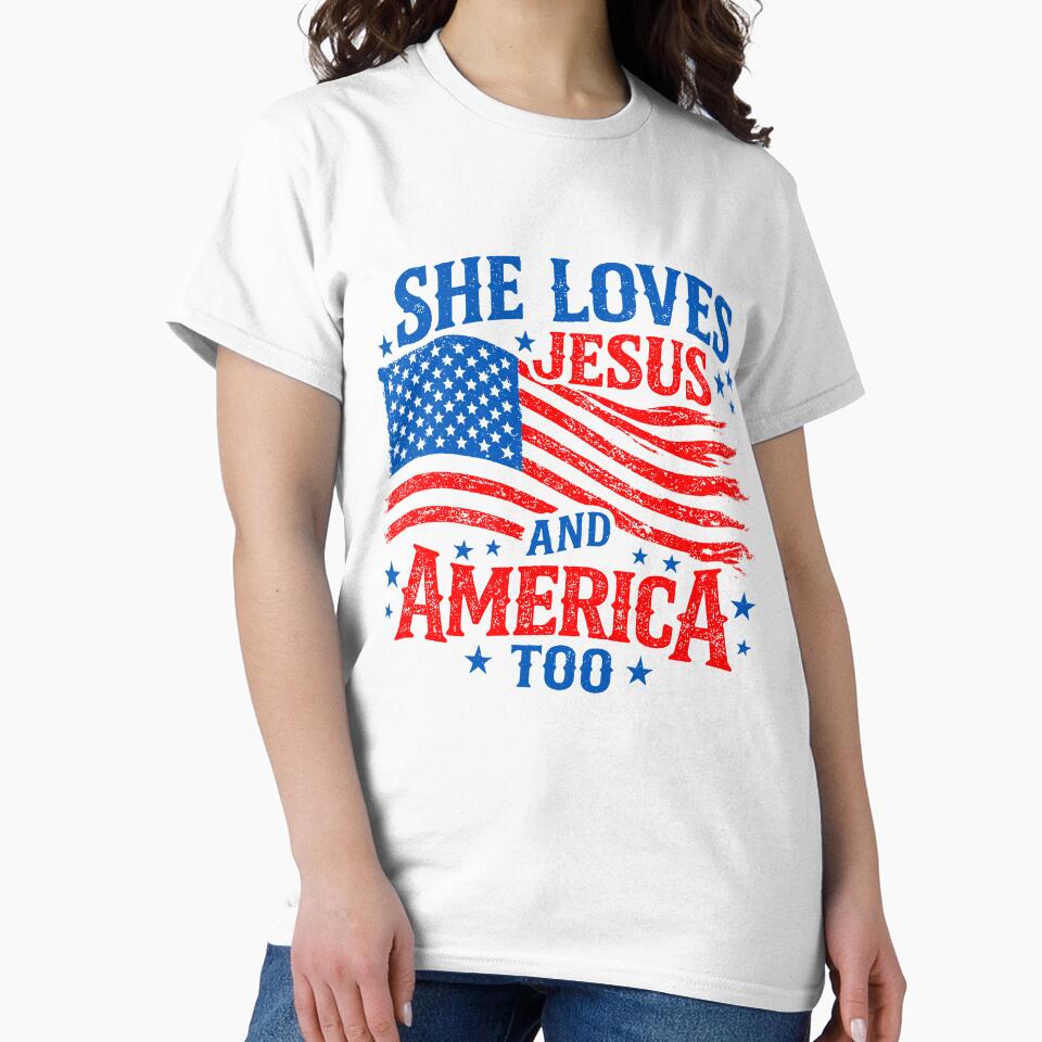 Patriotic Christian, She Loves Jesus And America Too by To101ARt