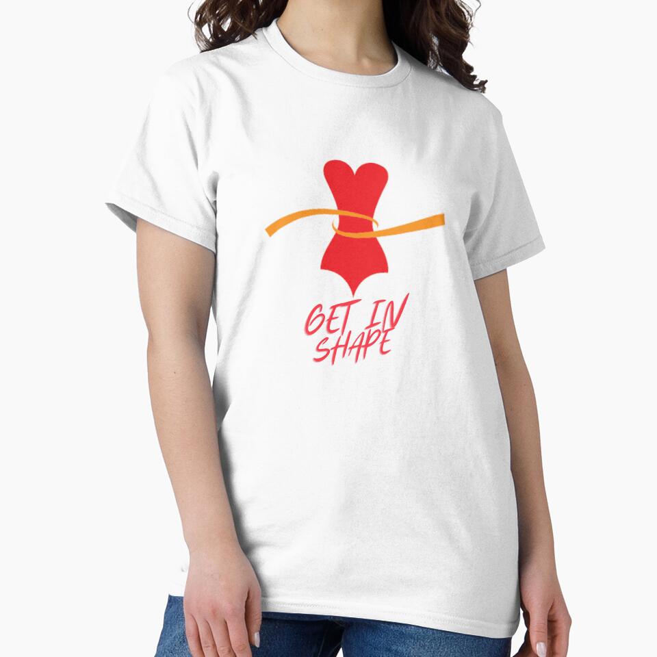 Get in Shape, Womens Graphic Workout Tank Tops, Body Shape, Fitness For Her by Gamicnum