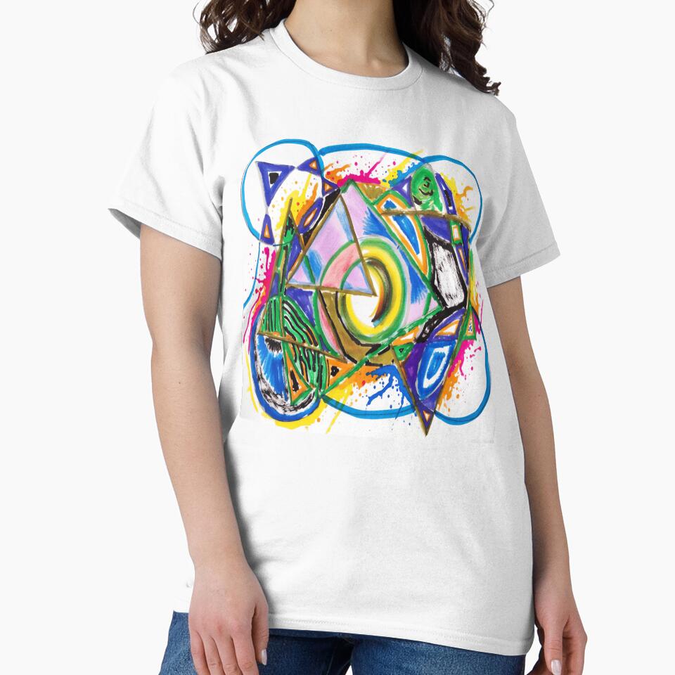 Quantum Shapes bold watercolor colorful geometric abstract design by SmashingDeals
