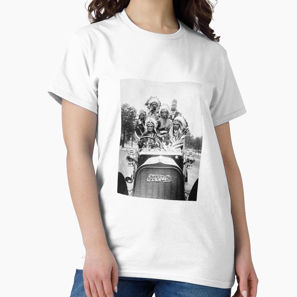 Native Americans In Traditional Dress Driving Car - 1905 by warishellstore
