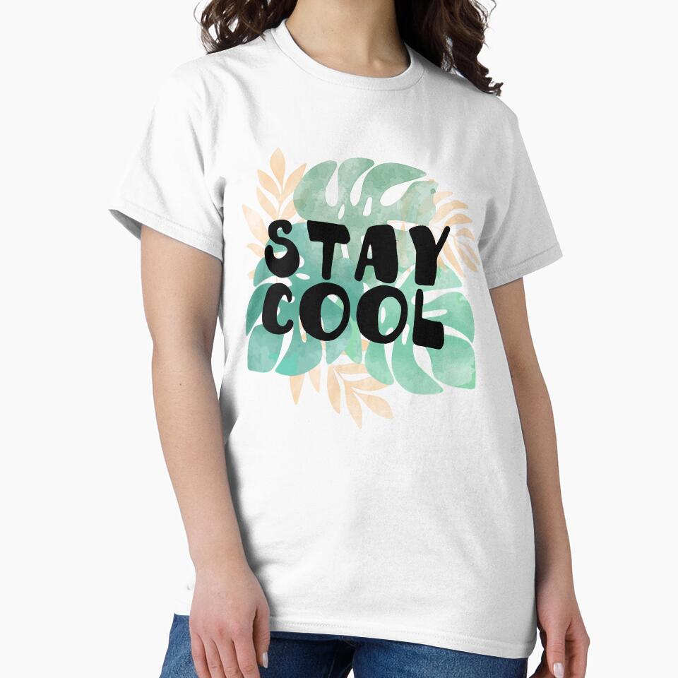 Stay cool - Watercolor tropical leaf seamless by FestiProper