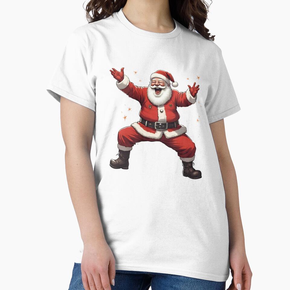 Excited Santa PNG | Happy Christmas Clipart | Cheerful Dancing Santa Sublimation File | Funny Holiday Digital Download for T-Shirts by BrightVibesshop