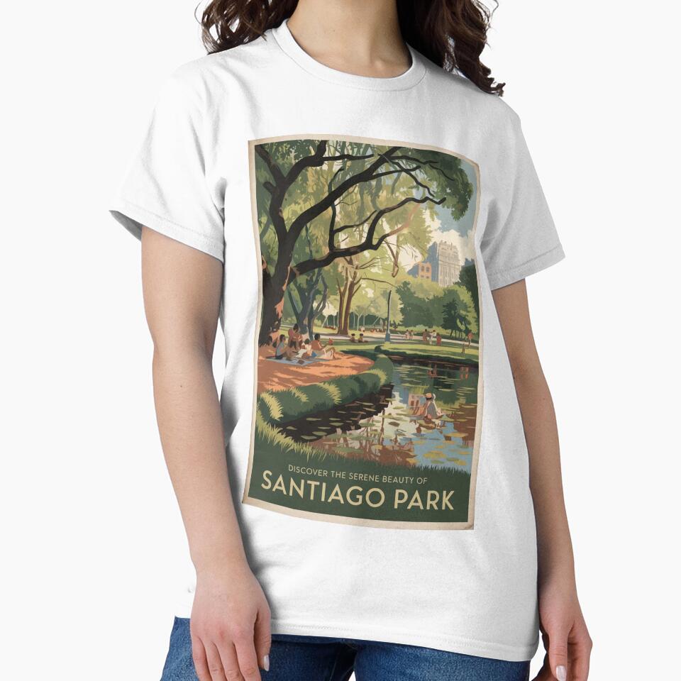 Santiago Vintage Travel Poster by TravelerRat