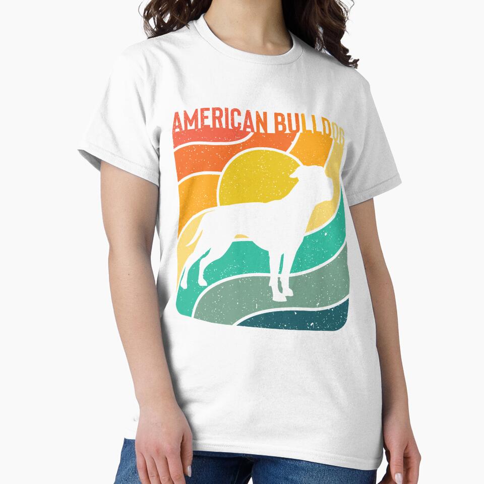 American Bulldog Dog Vintage Gift Pet Lover by rafaeltto