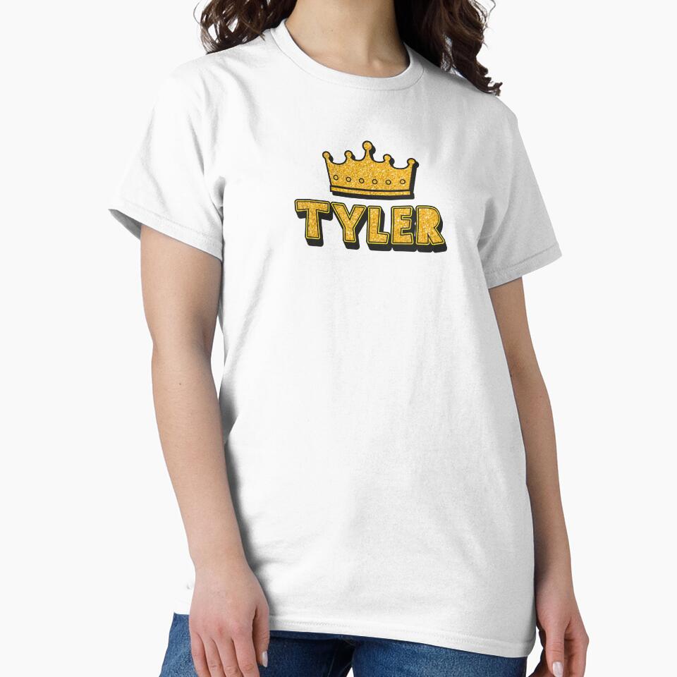 Tyler Personalized Name With Crown - Cool & Funny Custom Gift for Men and Boys by Oussinc