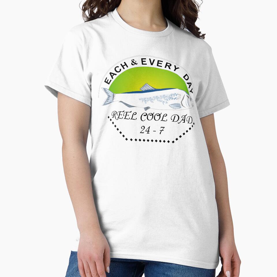 Fishing Tshirt for Cool Dad. Green shirt men by TasseABdes