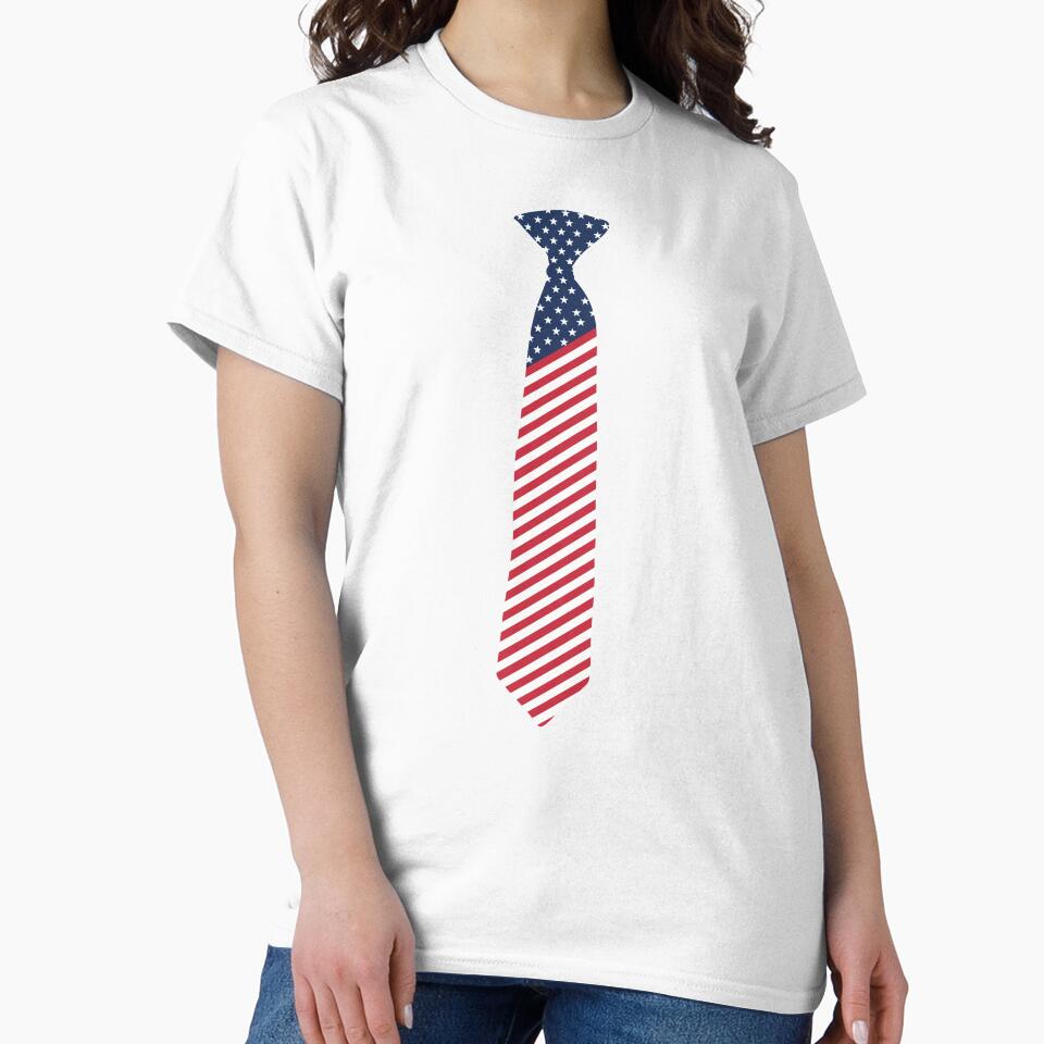 American flag tie by Xatutik.art