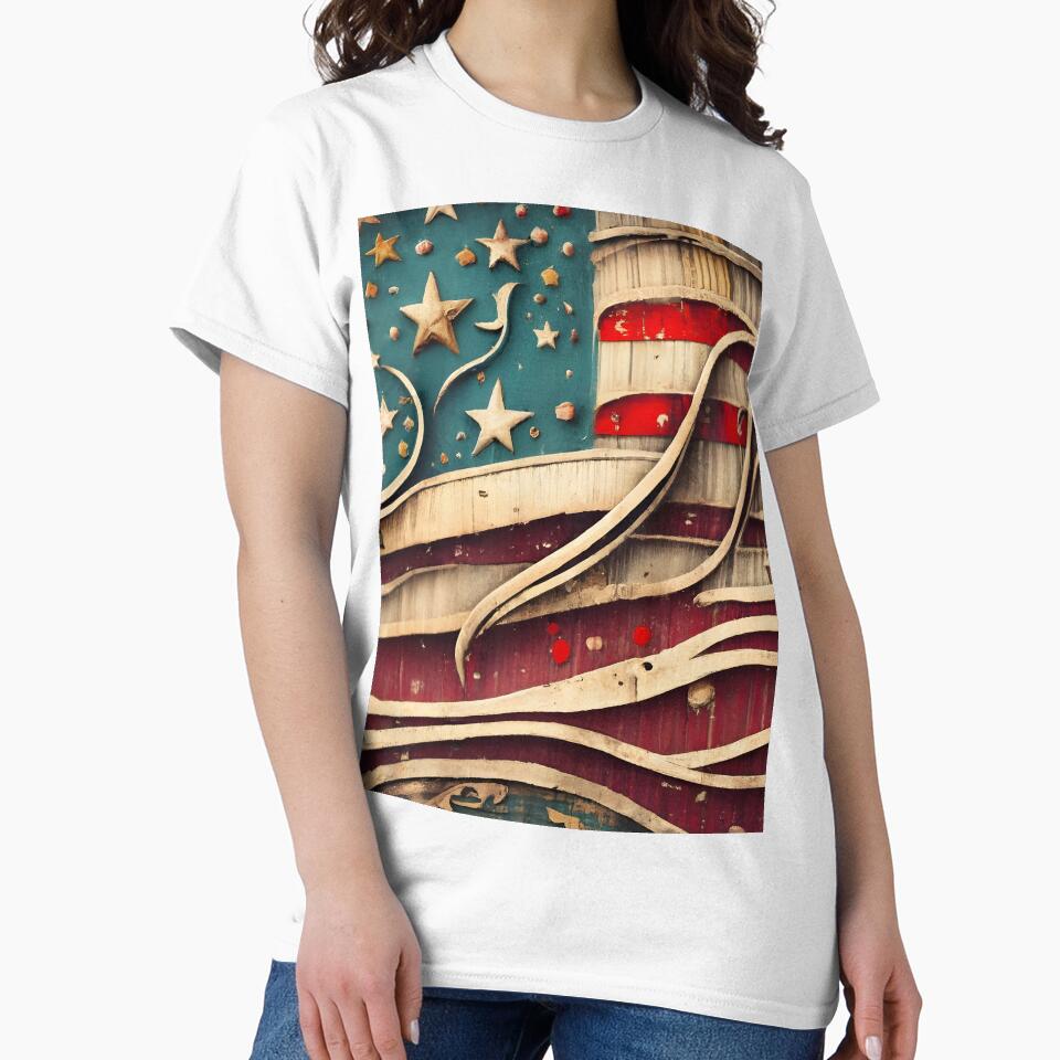 American flag Vintage modern style by SRK-369