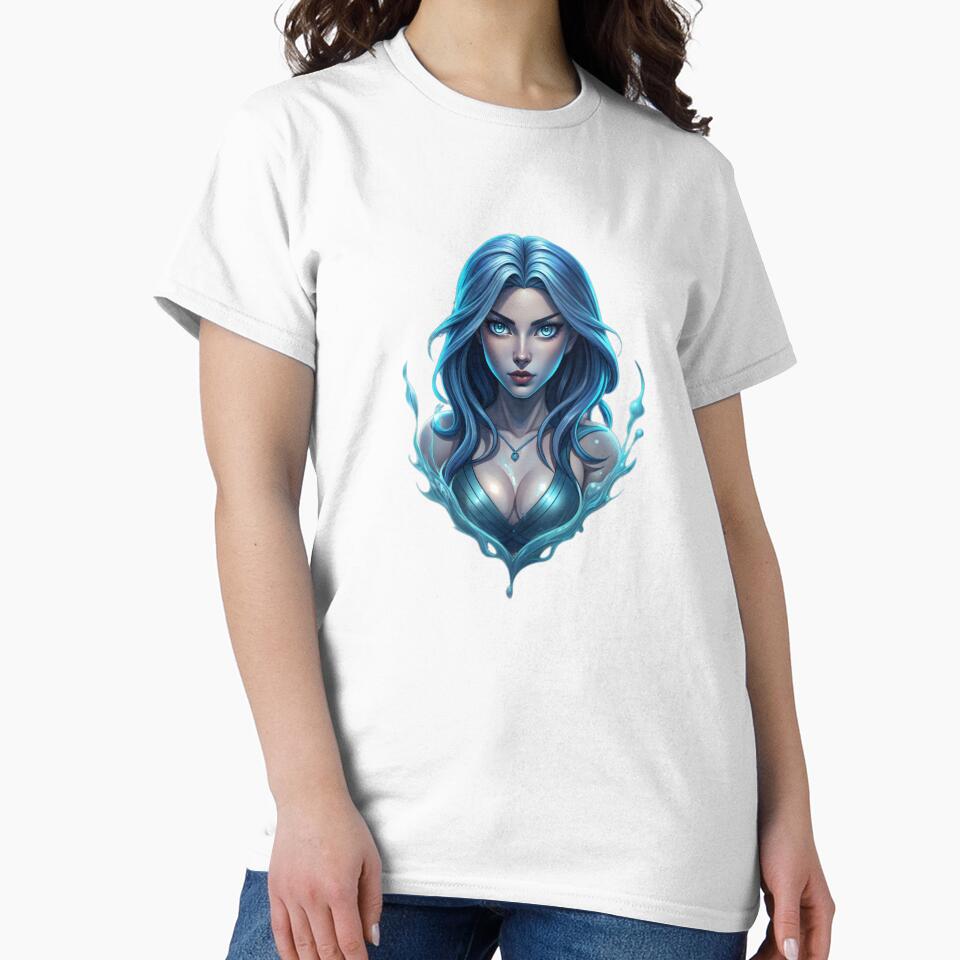 blue girl logo with liquid effect by Creative88Art