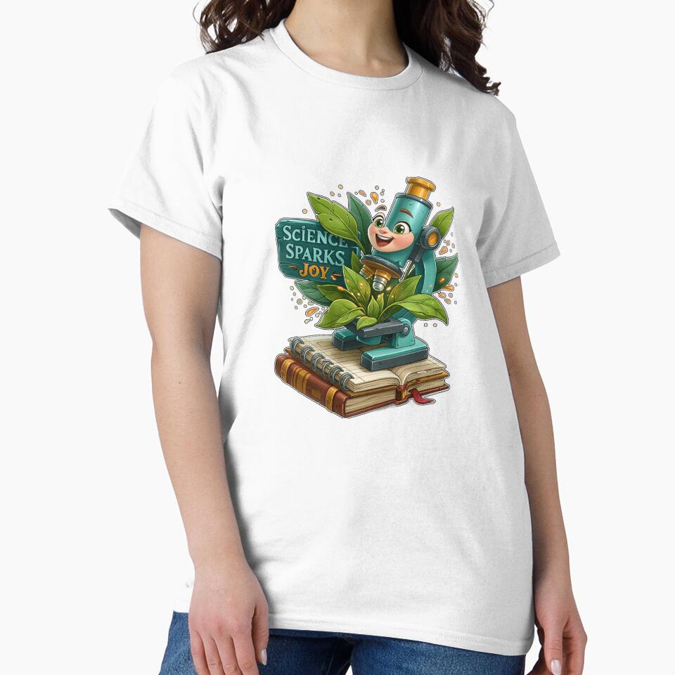 Science Sparks Joy Cute Microscope And Plants by Marcikart