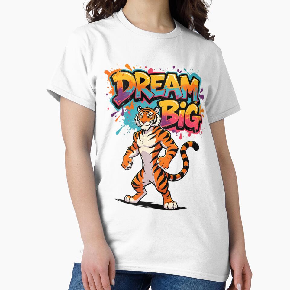 Dream Big Tiger Vibrant Art by LINSSEX Style • Urban & Sport Streetwear