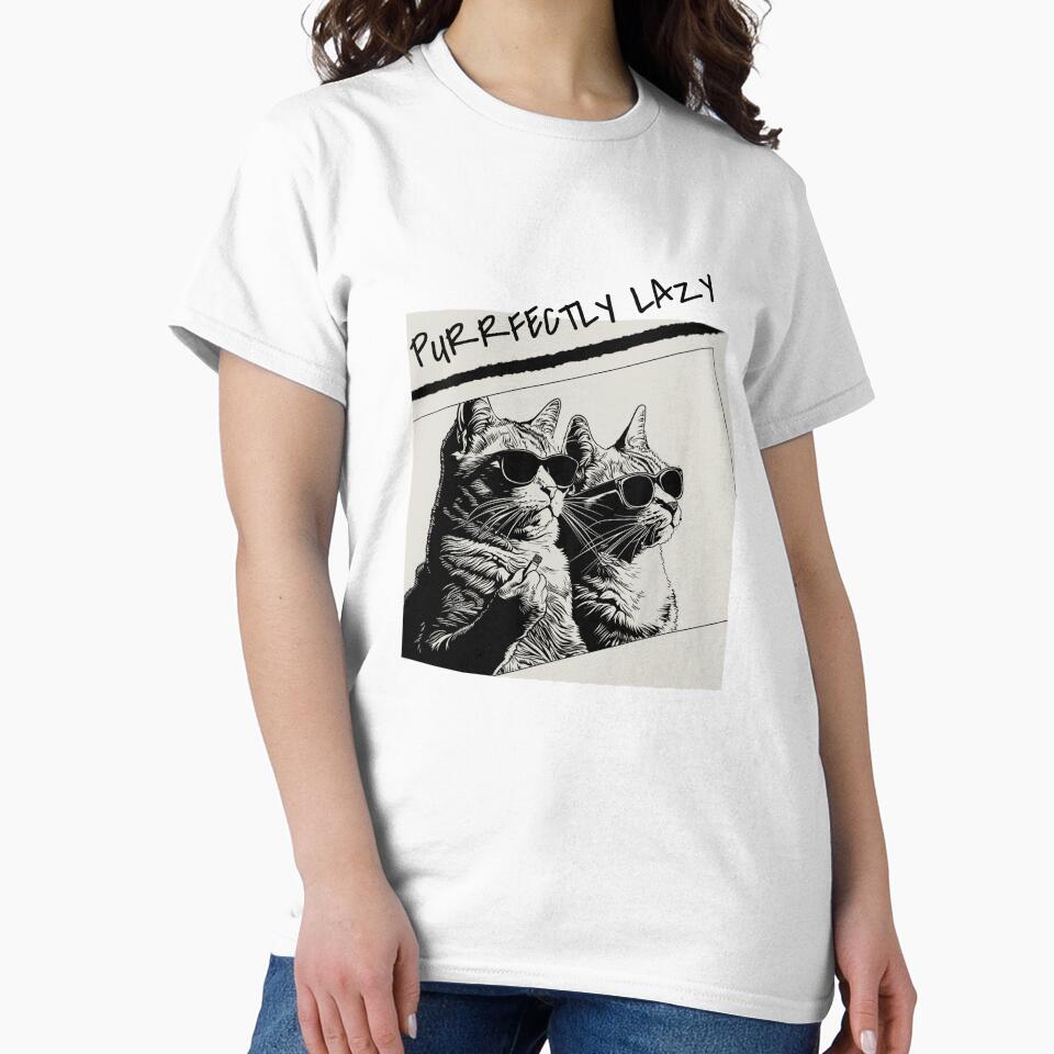 Purrfectly Lazy Cats in Sunglasses - Cool Cat Art for Print-On-Demand by ImagineRainbows