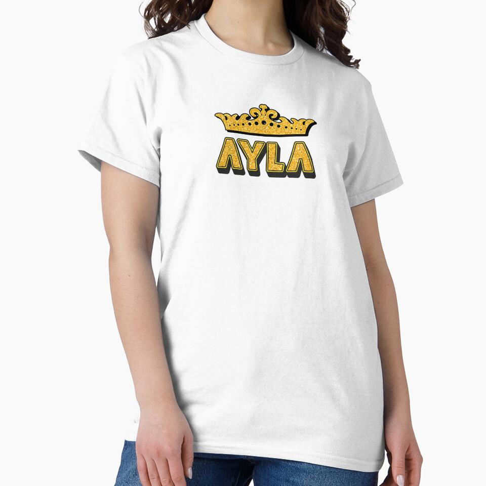 Ayla Personalized Funny Custom Name Crown Design by Watsonarts