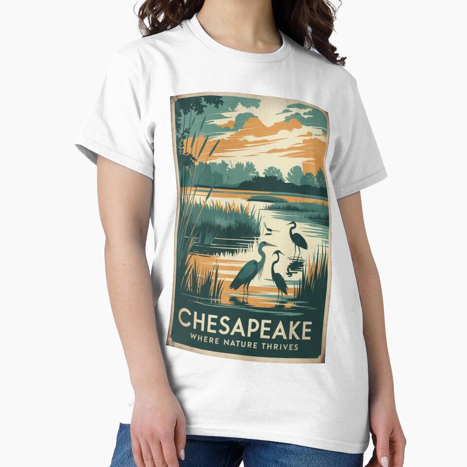 Chesapeake Vintage Travel Poster by TravelerRat