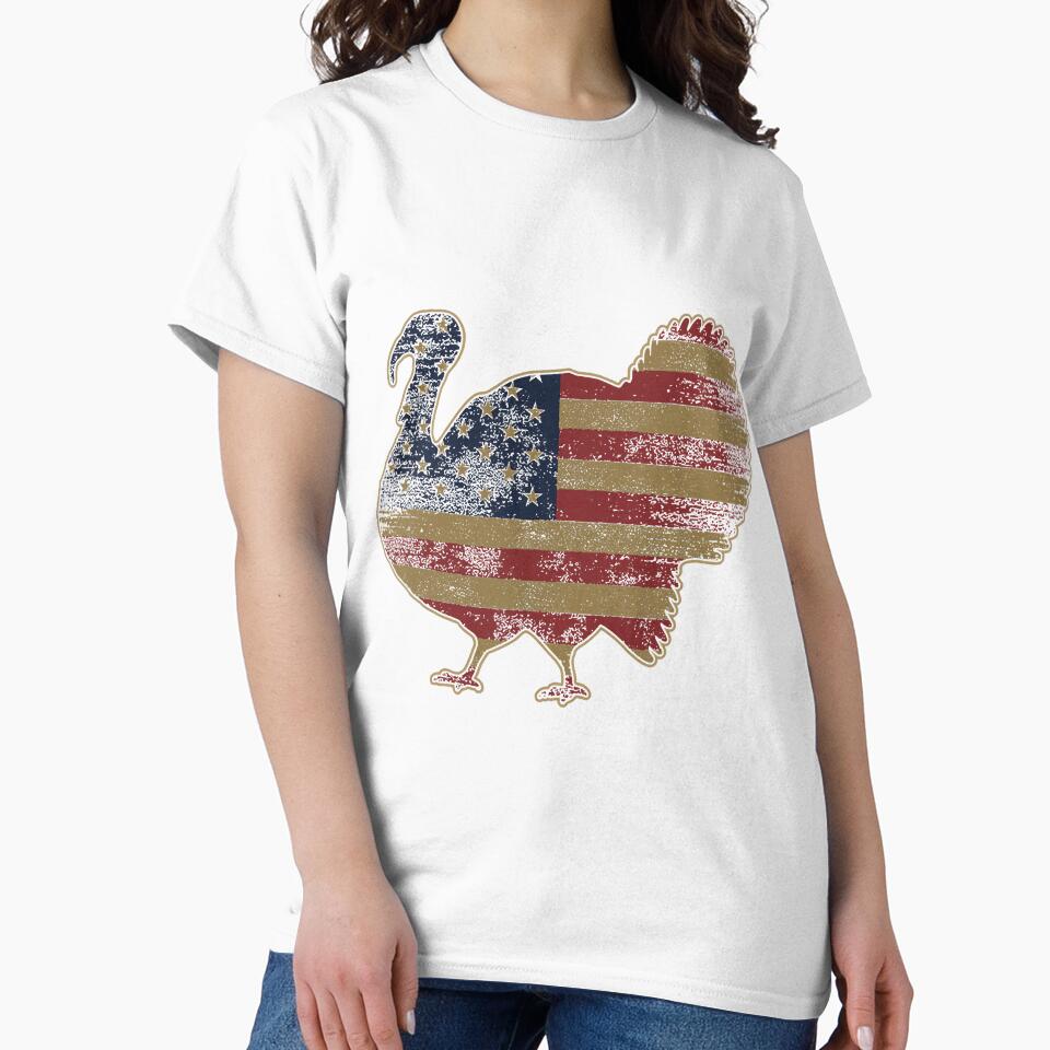 Vintage American Flag Turkey Patriotic by ElectionCzer
