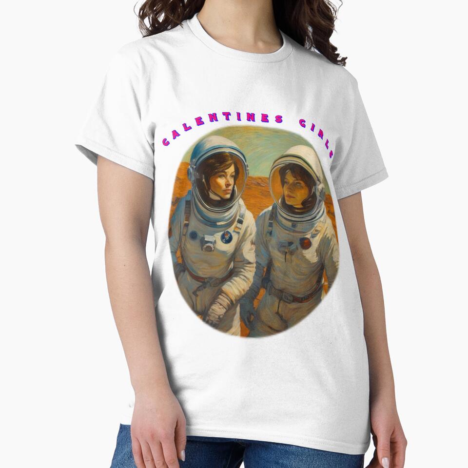 Cool Spacewomen galentines girls thinking of galentines day gifts and exchanging galentines days wishes by sailorsam1805