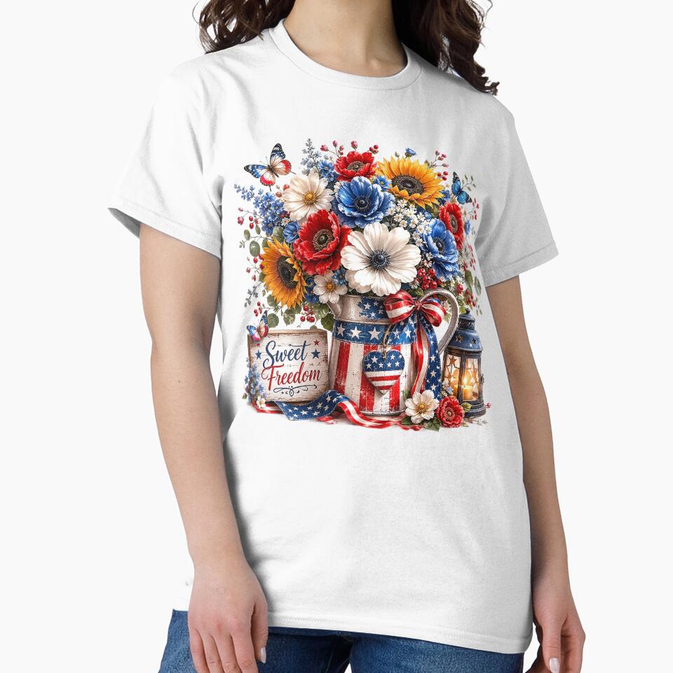 Sweet Freedom Patriotic Floral Bouquet by PetalGarden