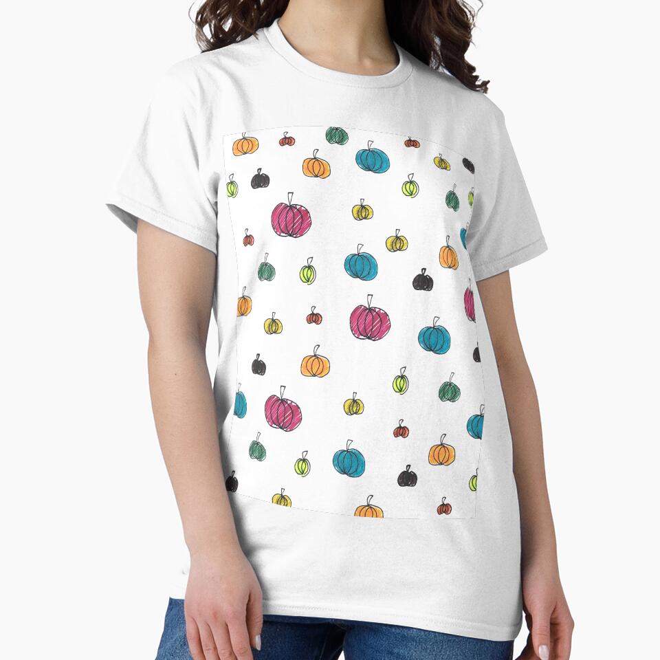 Colorful hand-drawn Pumpkins Artwork For Fall by HoHartndesign