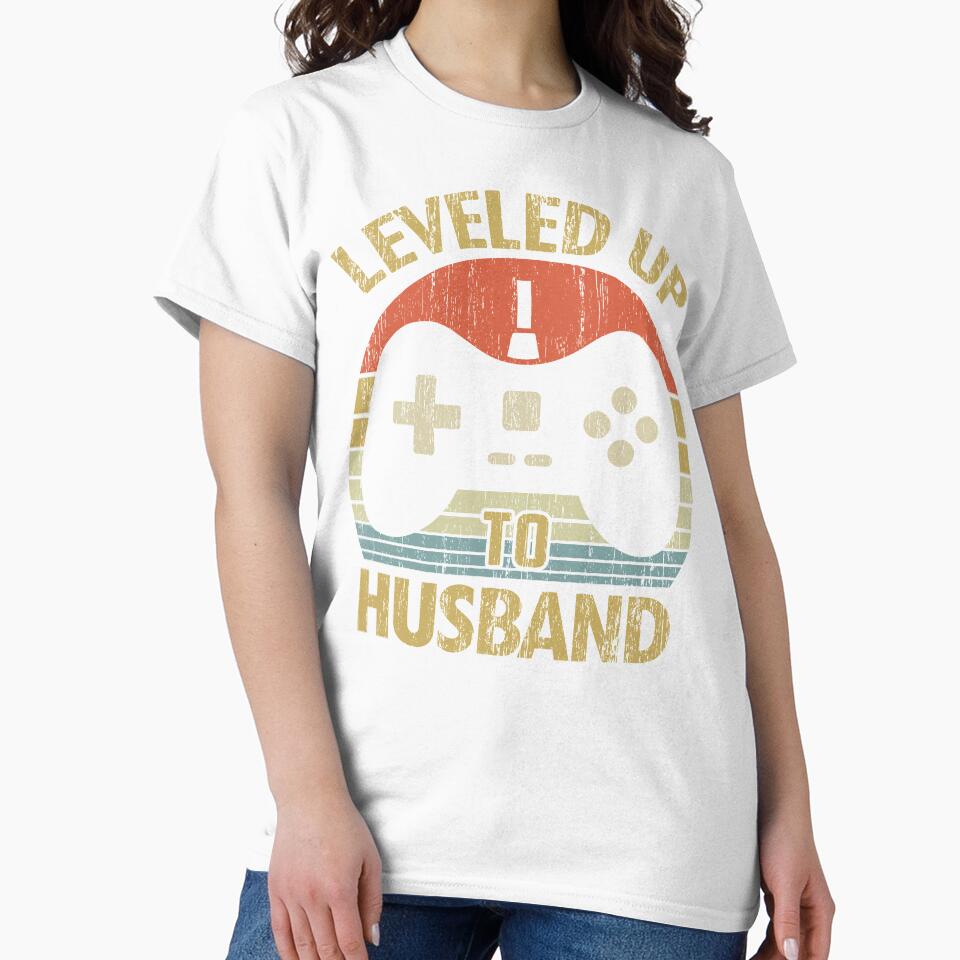 Leveled Up To Husband - Gift For Husband Valentines Gift Video Gamer by nana1099