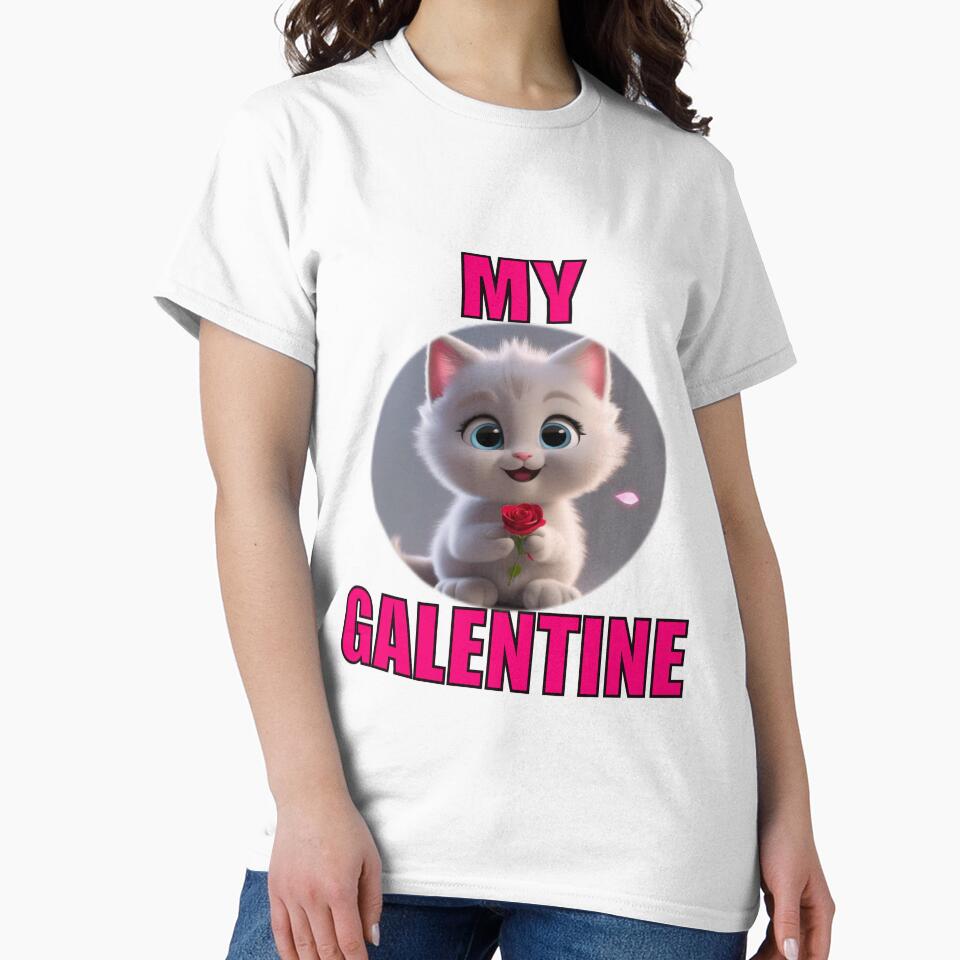 Cute kitten on Galentines day and Galentines party, gift idea for Galentines day by sailorsam1805