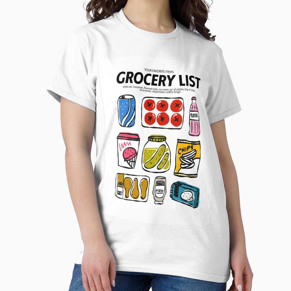 Your grocery list just became a whole outfit. ?? Tshirt for Women 2026 by youtechrive