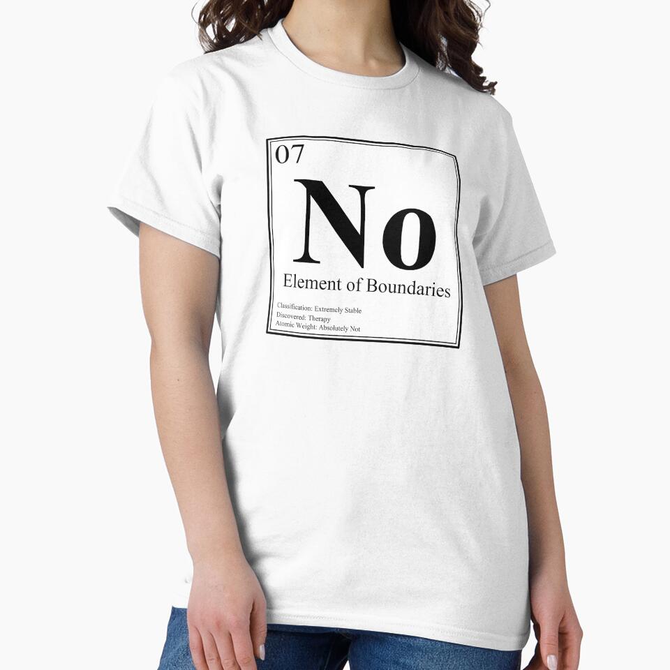 No - Element of Boundaries - Funny Periodic Table Card by Estalon