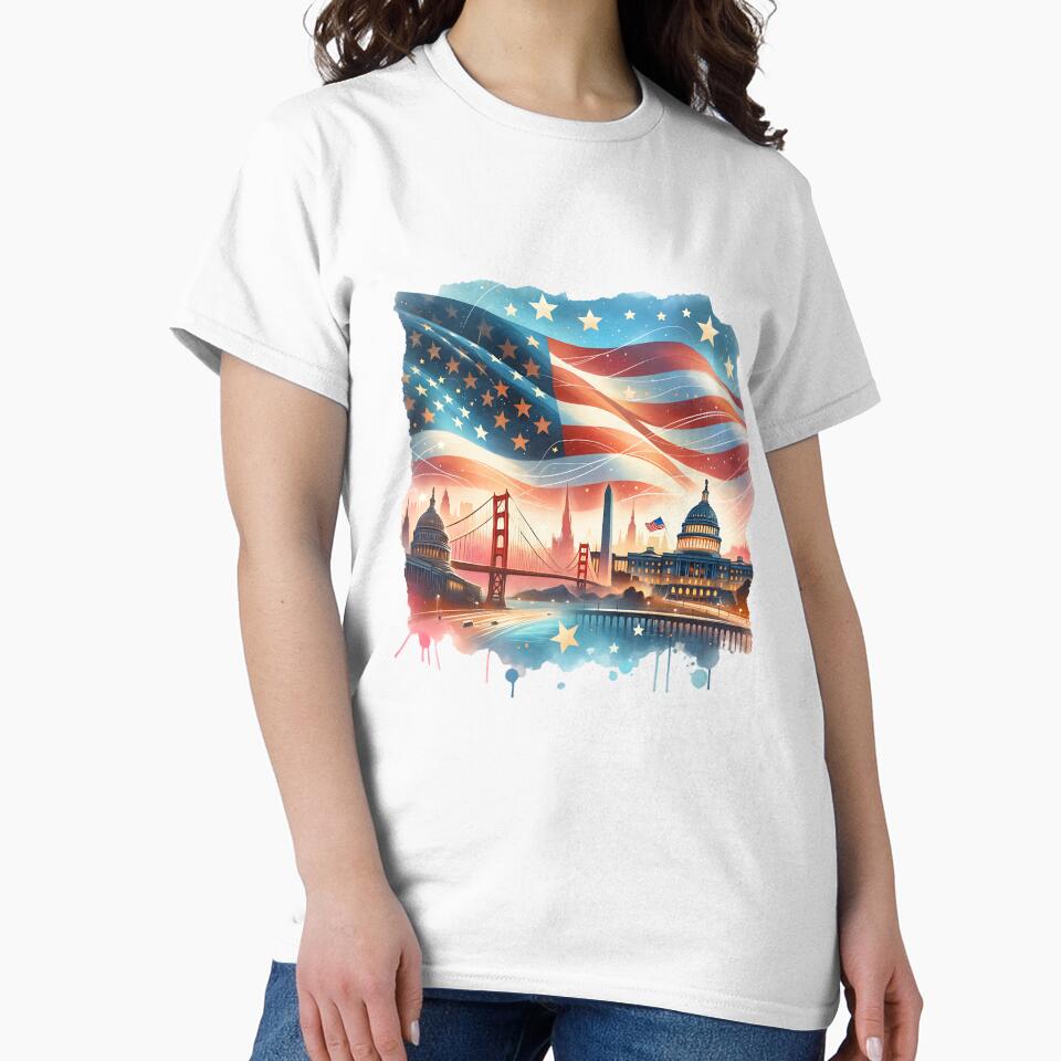 American Flag Artwork – Patriotic USA Illustration by artedigital99