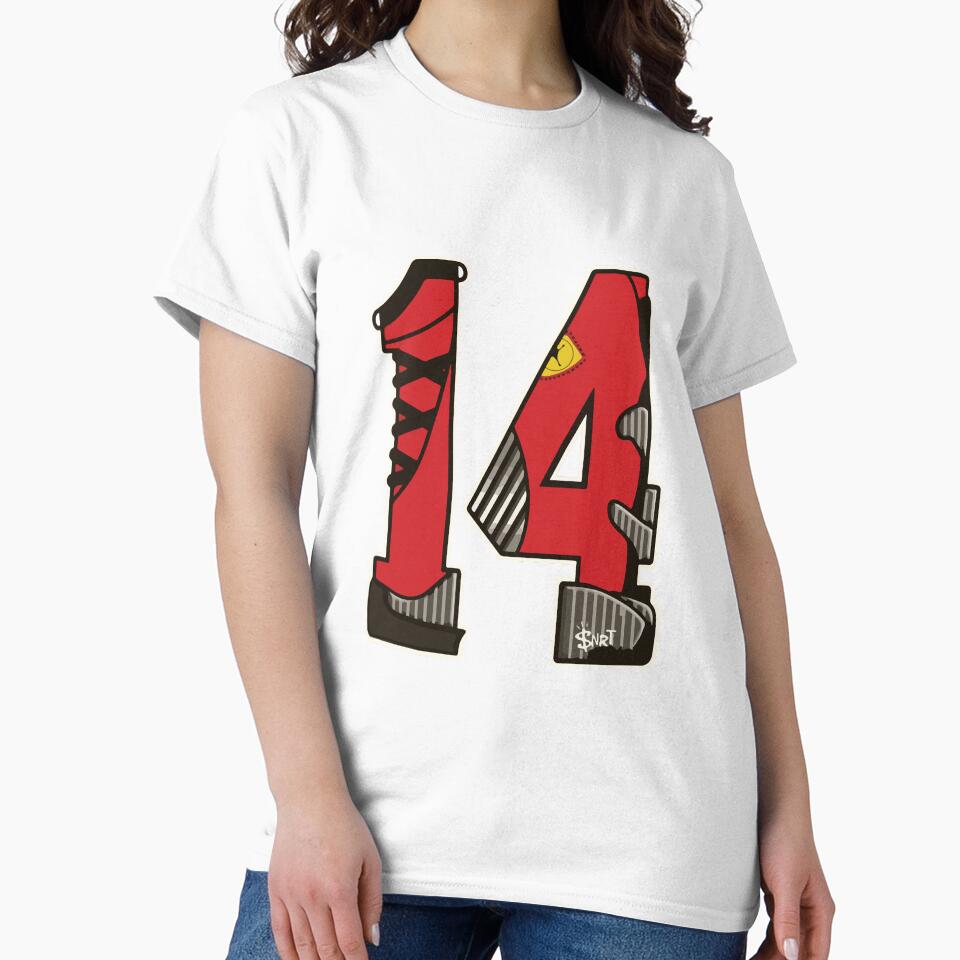 Sports Number 14, red black color lucky sport fourteen by Hoahip
